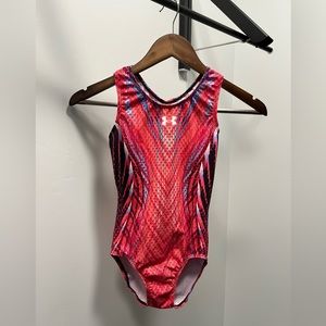 Pretty pink and black under armor leotard Adult extra small!